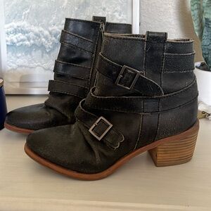 KDB greyish black buckle boot size 8